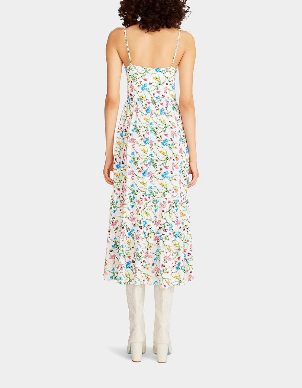AVA CORSET MIDI DRESS SONIC WHITE