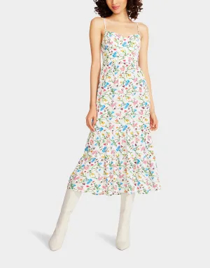 AVA CORSET MIDI DRESS SONIC WHITE