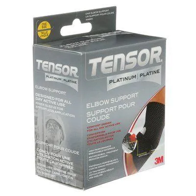 Braces & Supports - 3M Tensor Platinum Elbow Support, Grey 144690-CA-TENSOR