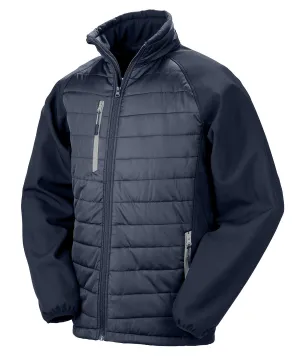 Compass padded softshell jacket | Navy/Grey