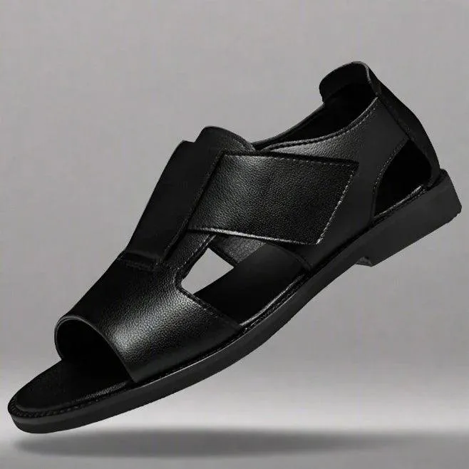 DX021 Men's Casual Shoes - Solid Leather Flat Sandals