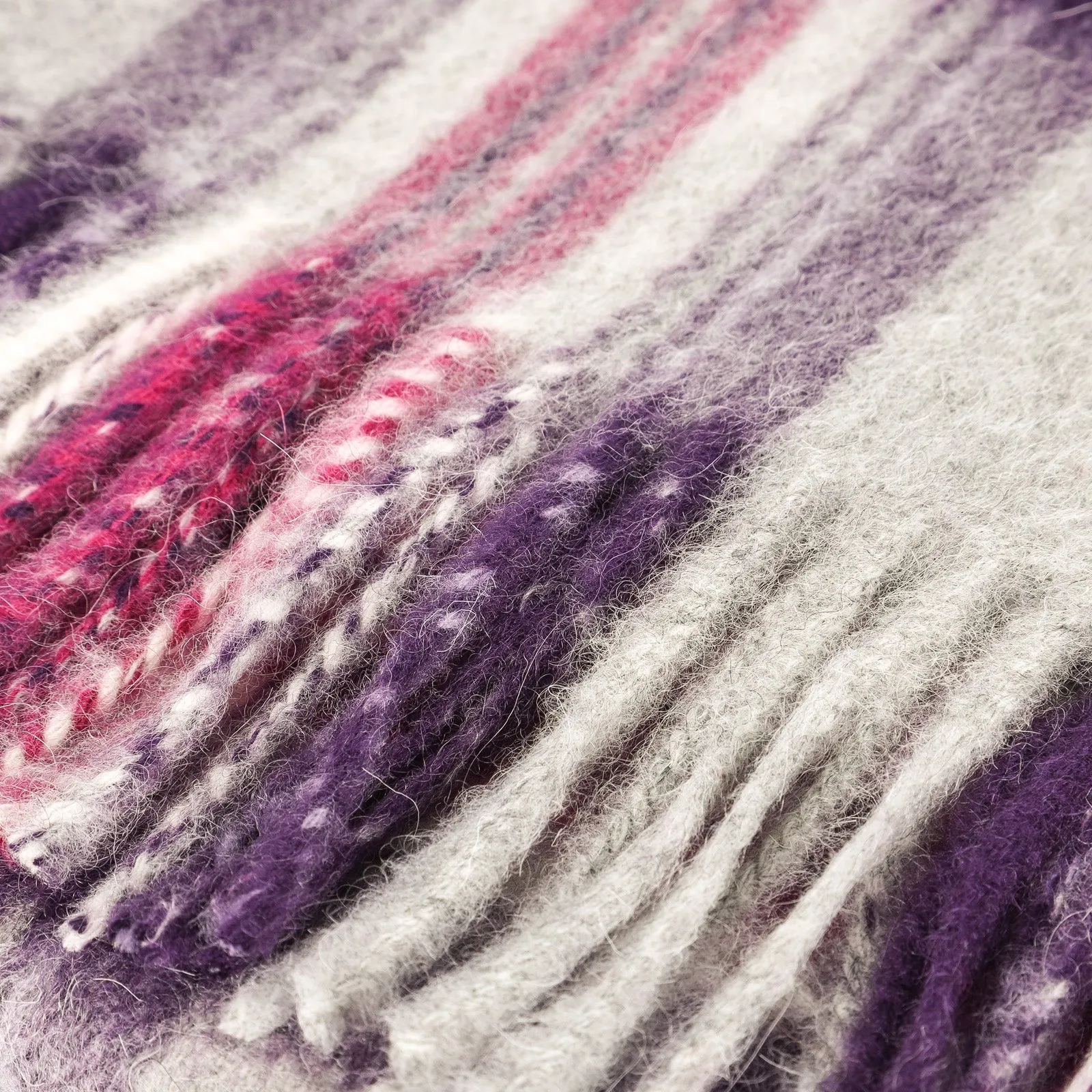 Edinburgh 100% Lambswool Scarf  Stewart Purple