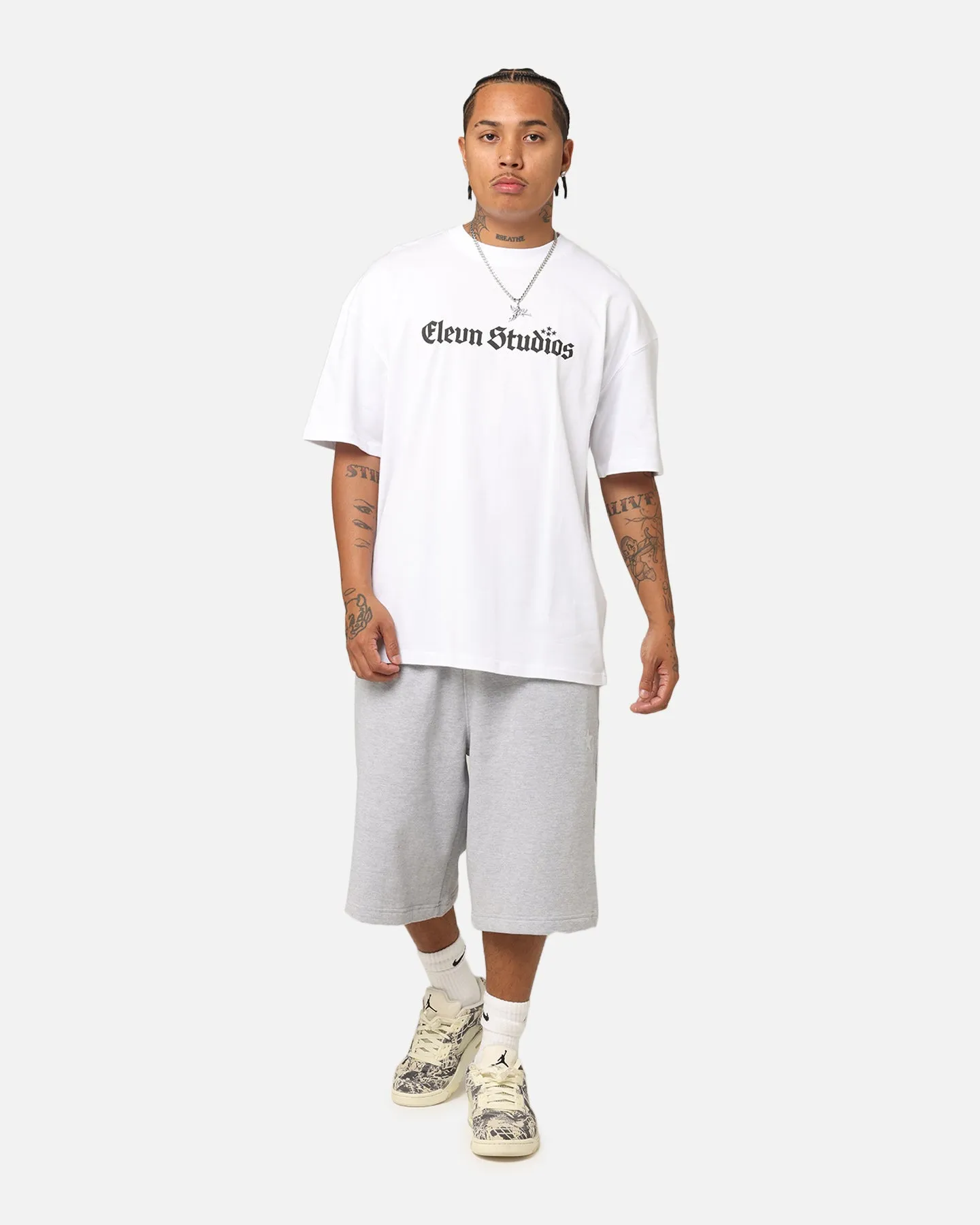 Elevn Clothing Co Triple Star T-Shirt White