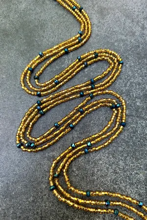 Emerald Crystal Tie On Waist Beads
