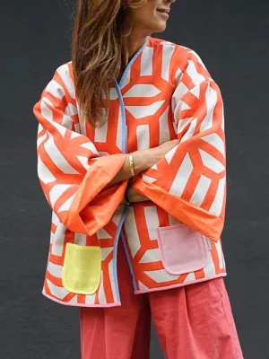 Fantasy World Double Trendy Sided Patchwork Coat