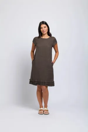 Foil Pleat Dreams Shift Dress FO7895 Khaki