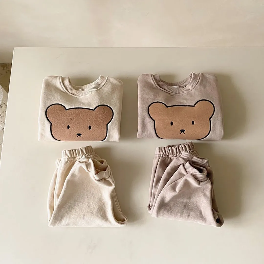 Infant Baby Cartoon Clothing Sets Boys Girls Long Sleeve Sweatshirt   Pants 2pcs