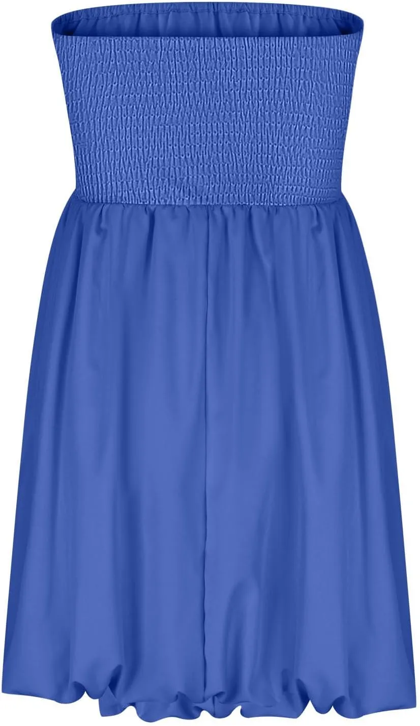 jsaierl Women's Elegant Tube Mini Dress Sleeveless Off Shoulder Puff Bubble Dress 2025 Sexy Cocktail Evening Party Club Dress