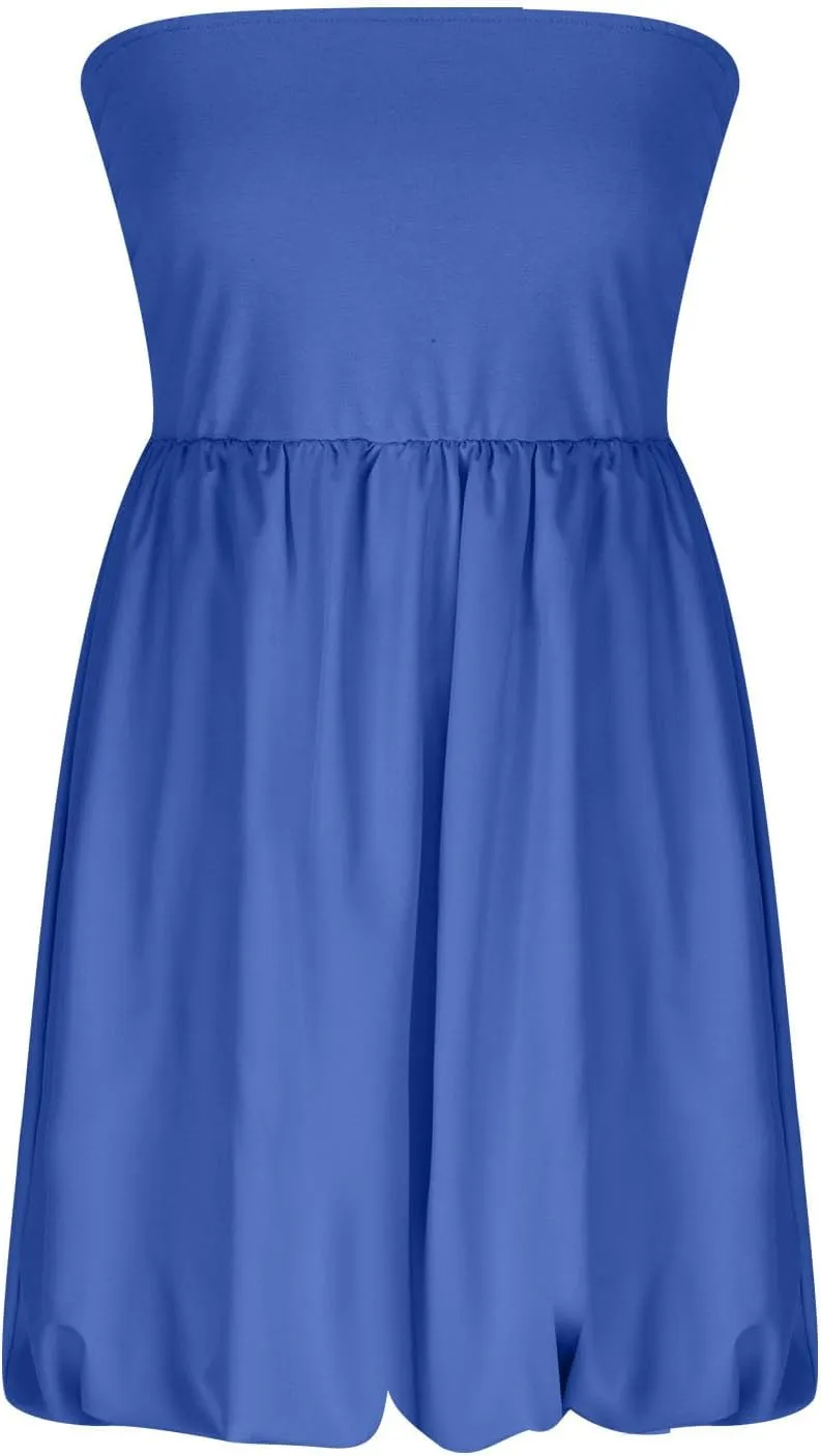 jsaierl Women's Elegant Tube Mini Dress Sleeveless Off Shoulder Puff Bubble Dress 2025 Sexy Cocktail Evening Party Club Dress