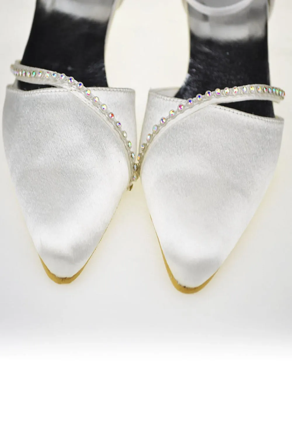 Low Heel Handmade Comfy Ankle Straps Wedding Shoes S63