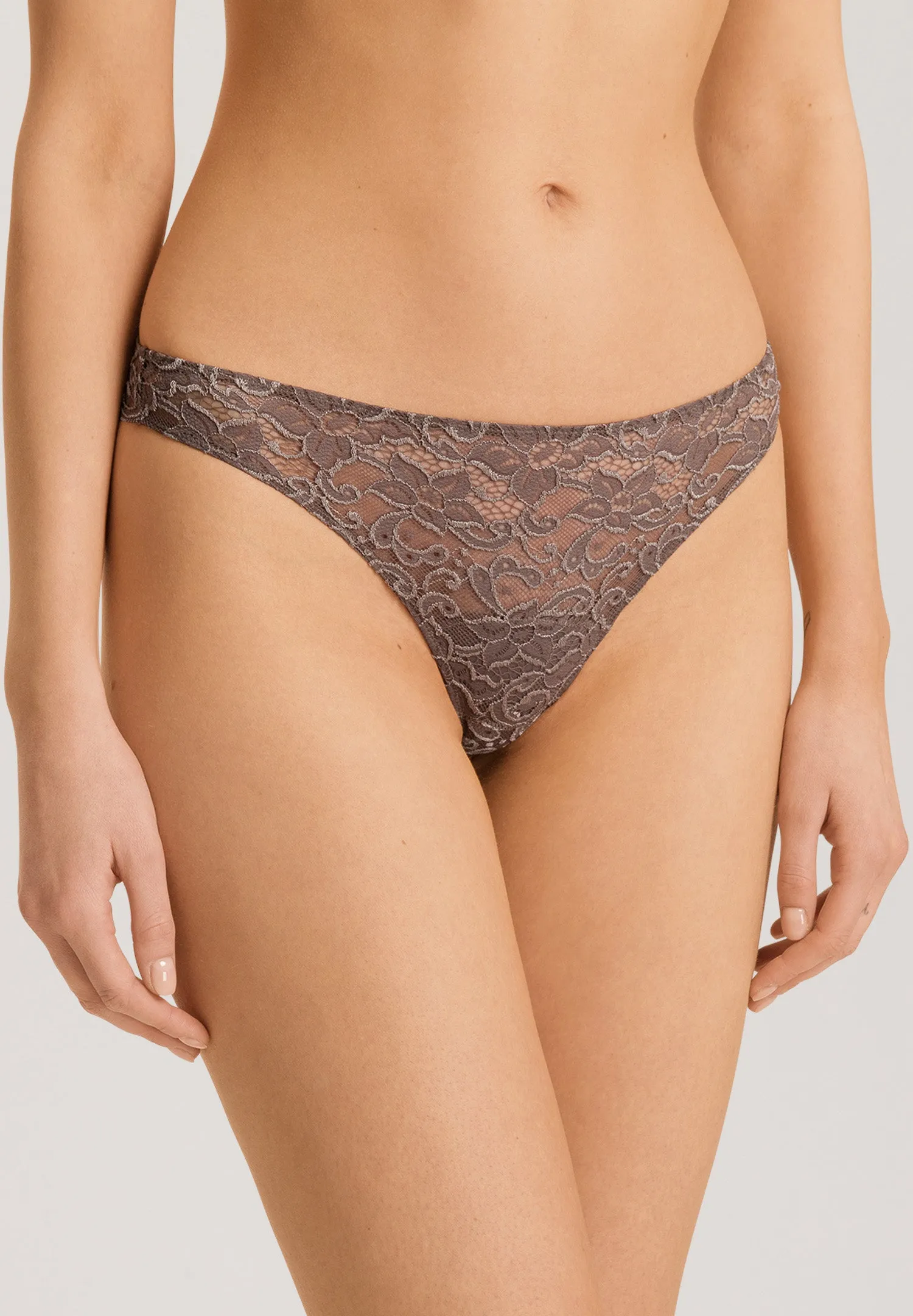 Luxury Moments Lace Thong | Stonewash 71507-2756
