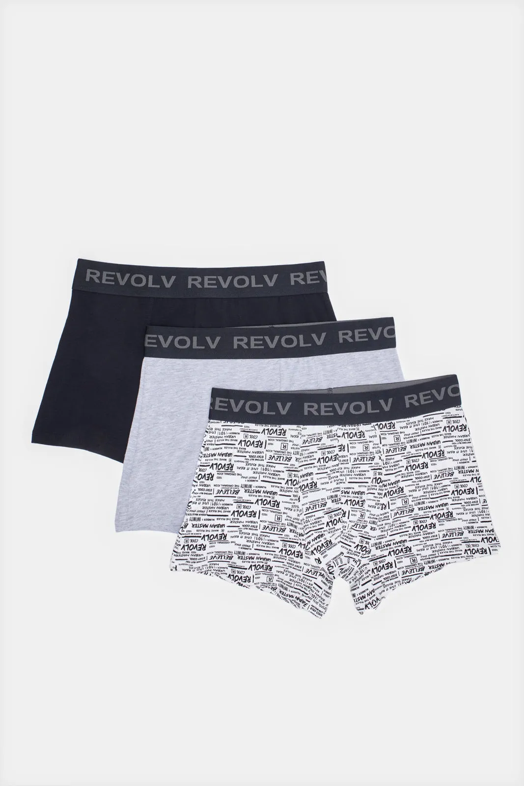 Men Assorted Solid And Print Brief Set (Pack of 3)