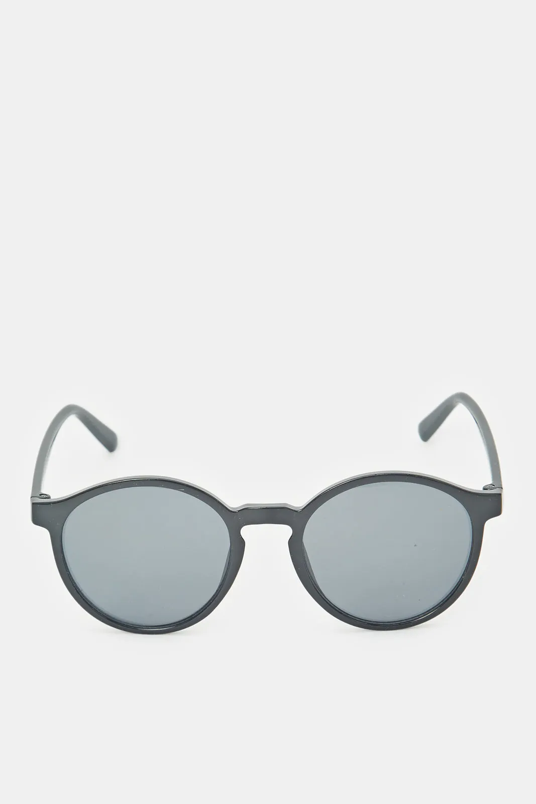 Men Black Round Sunglasses