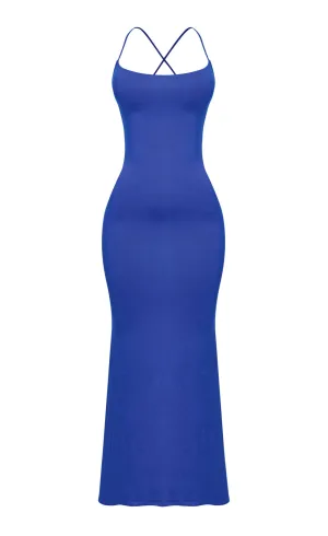 Ms Honey Sleeveless Halter Mermaid Maxi Dress