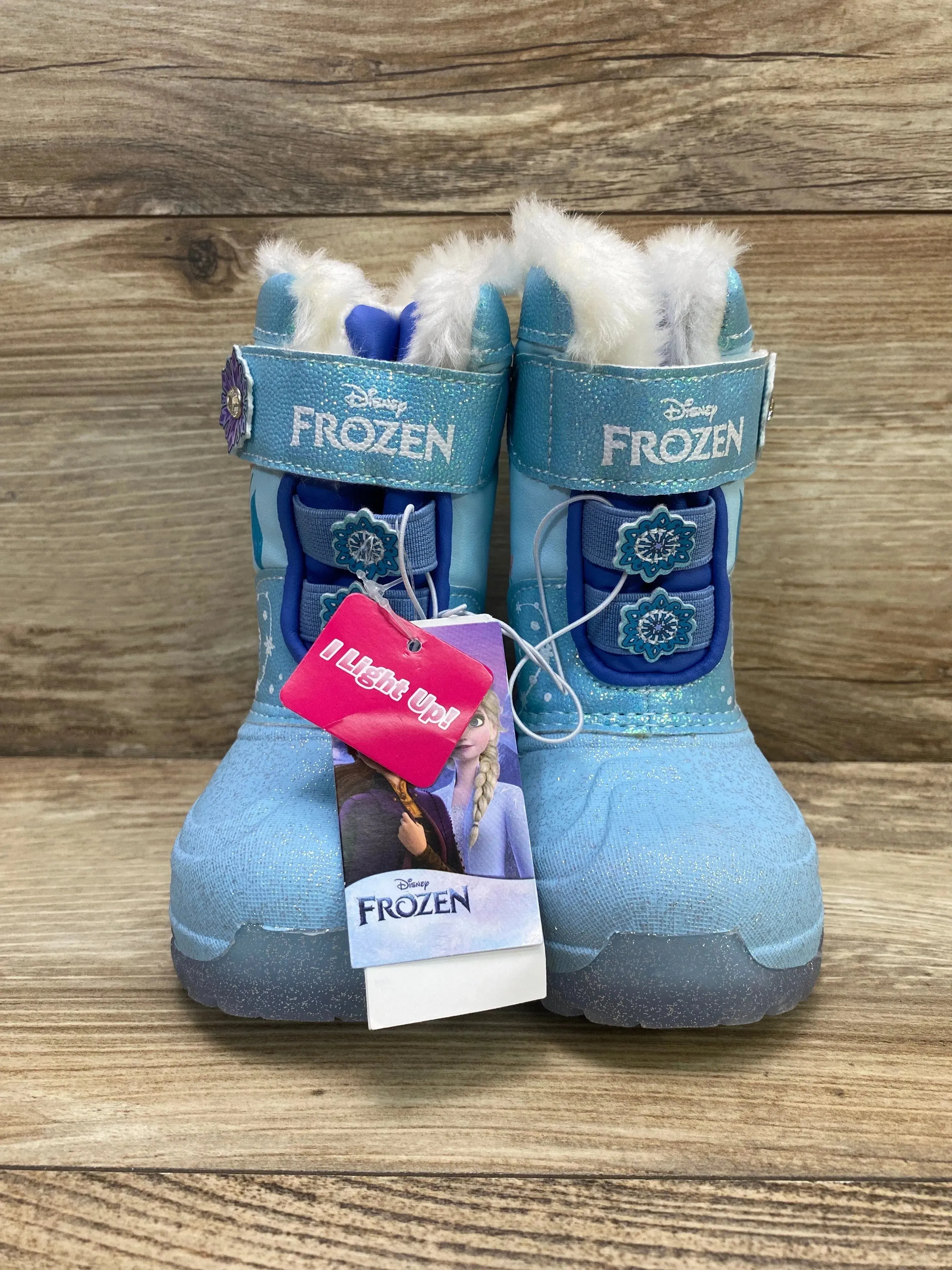 NEW Toddler Frozen Waterproof Winter Boots Blue Sz 6c