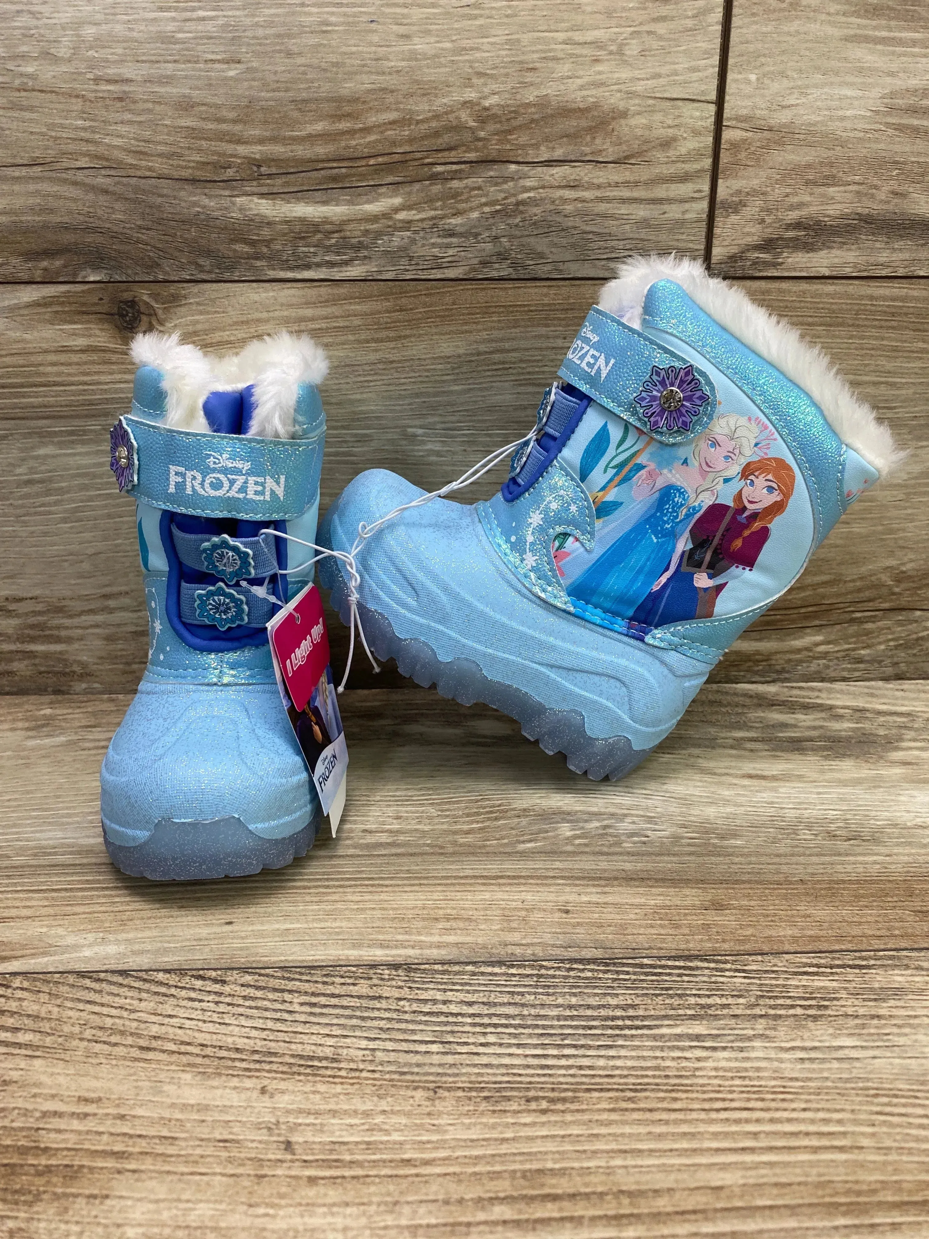 NEW Toddler Frozen Waterproof Winter Boots Blue Sz 6c