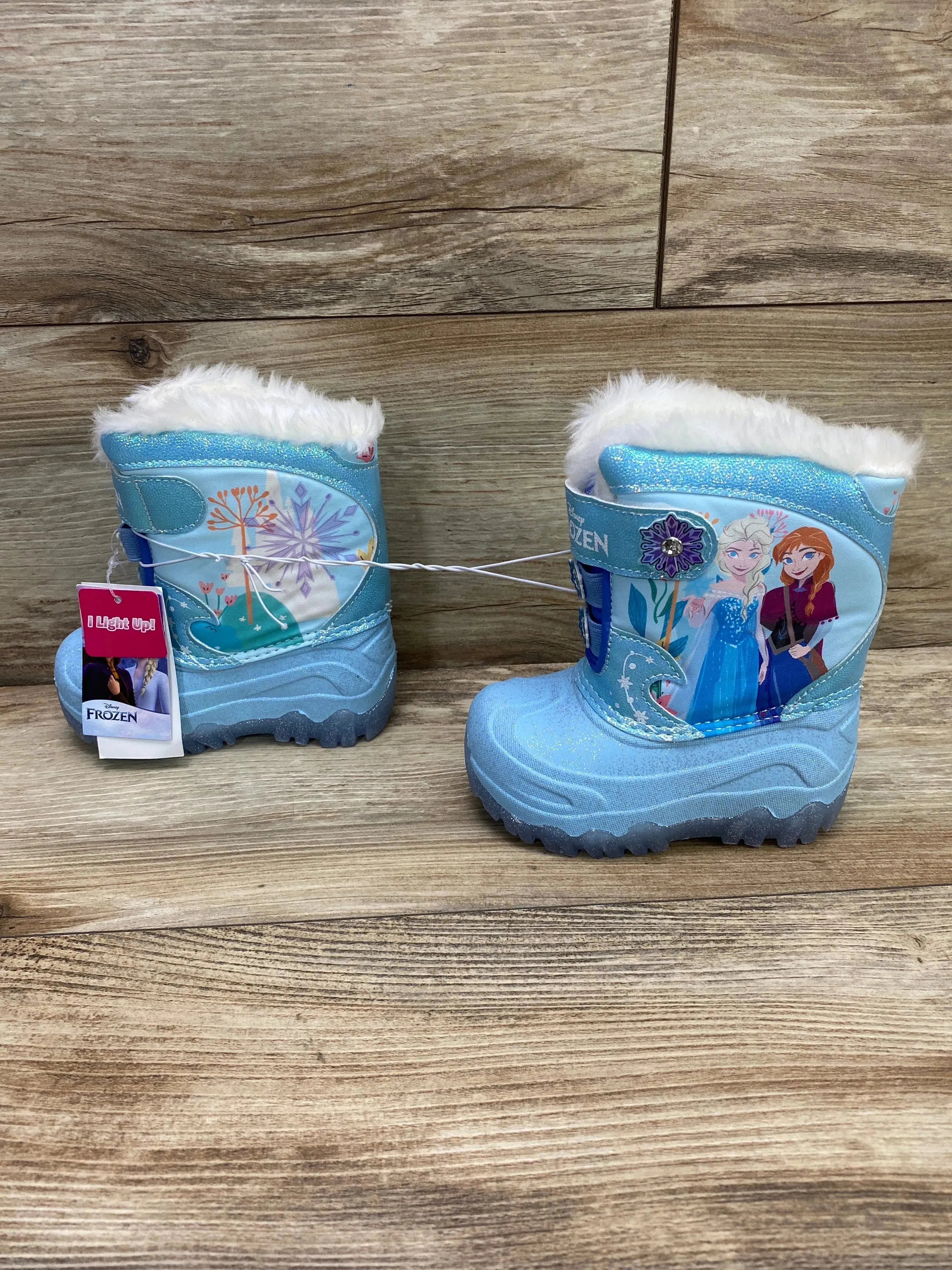 NEW Toddler Frozen Waterproof Winter Boots Blue Sz 6c
