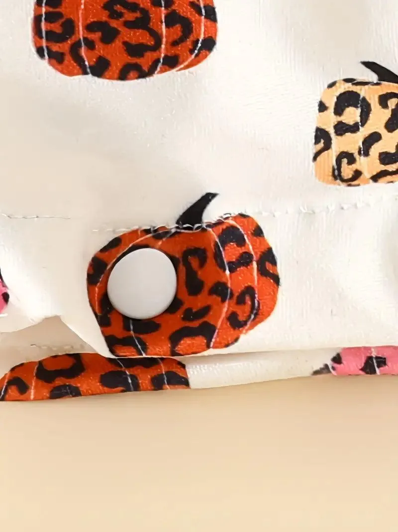 Oh My Gourd Leopard Pumpkins Cotton Knit Onesie (Halloween) Kids Clothing