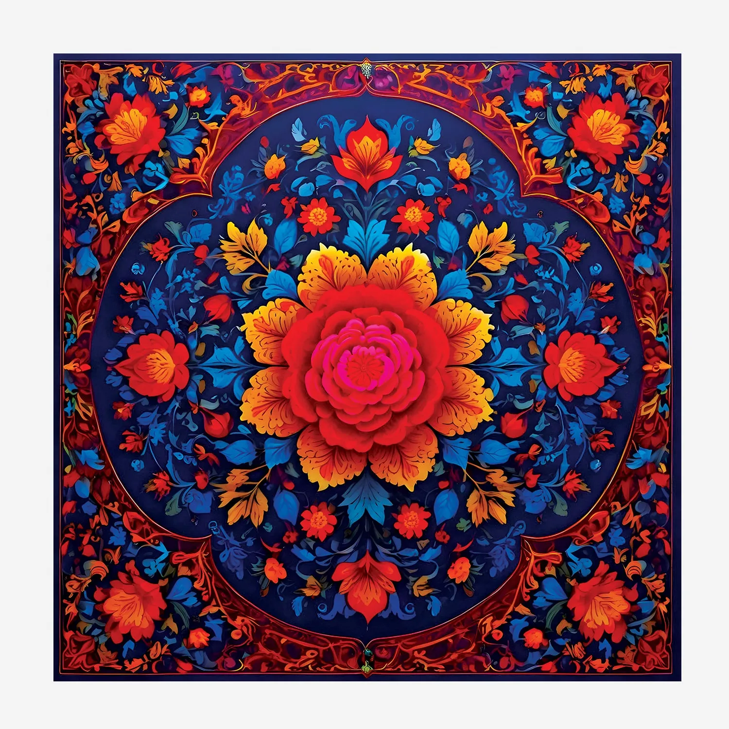 PAKISTANI BRAND POCKET SQUARE FOR MEN PREMIUM COLLECTION - FLOWER MEXICO