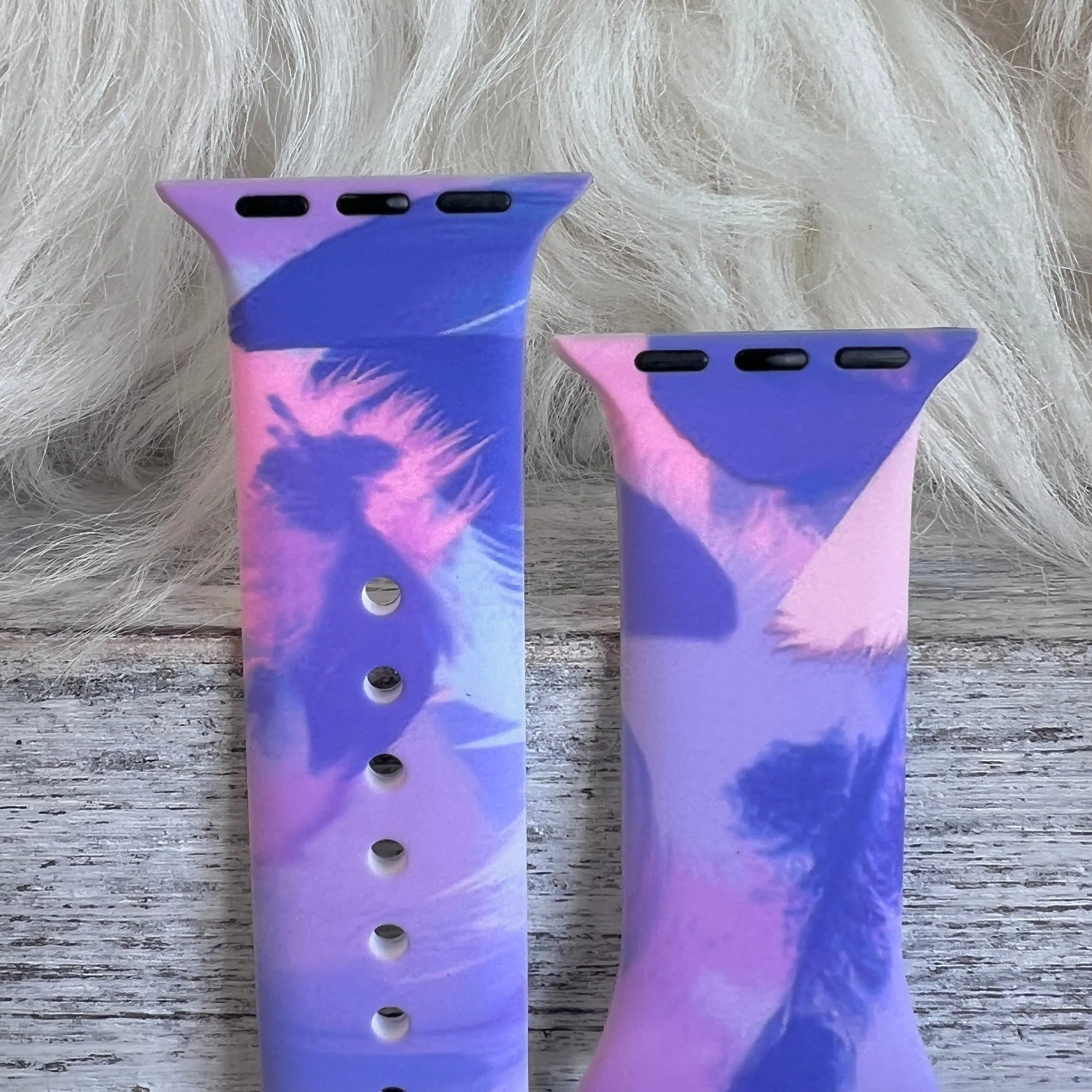 Peri Paradise Print Silicone Band For Apple Watch