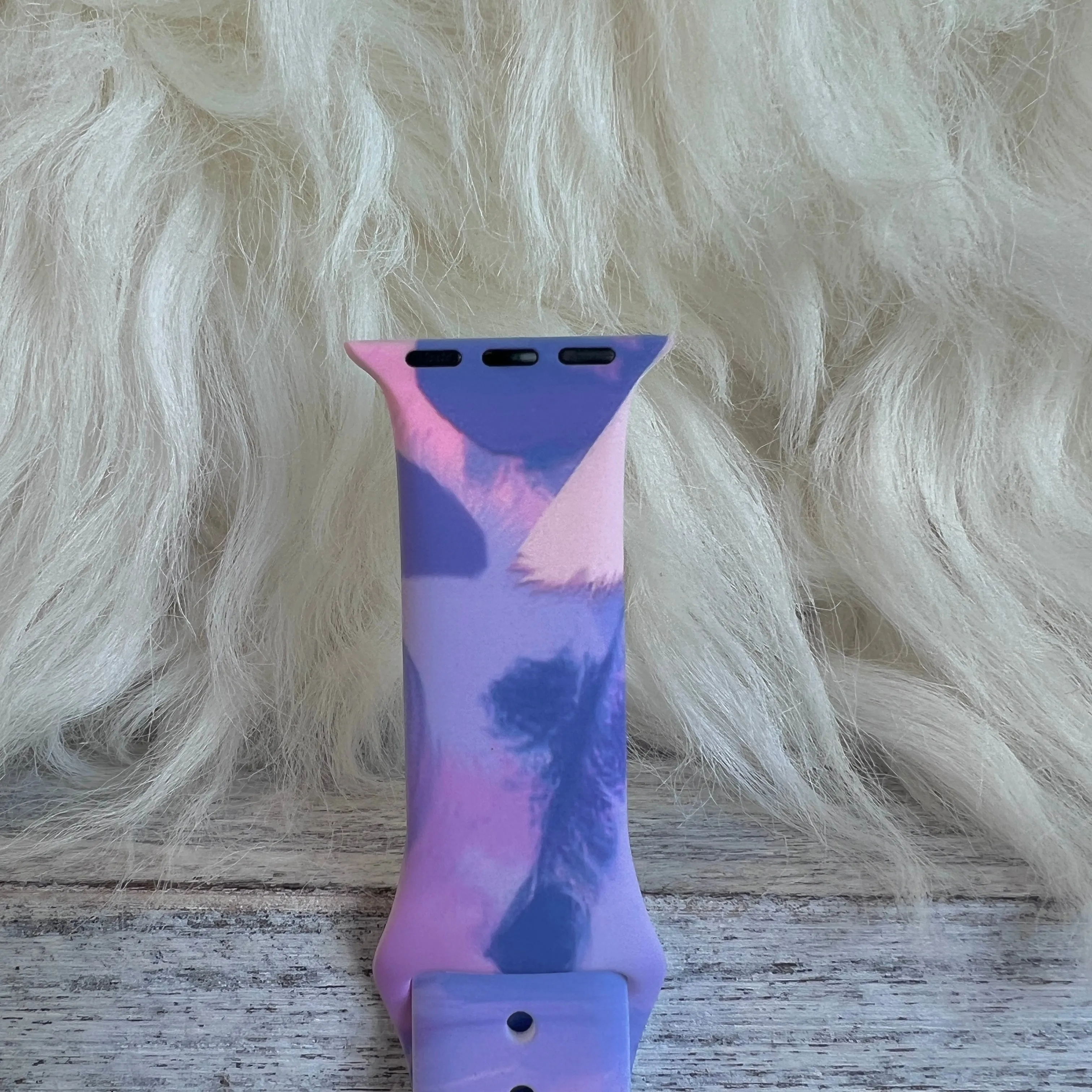Peri Paradise Print Silicone Band For Apple Watch