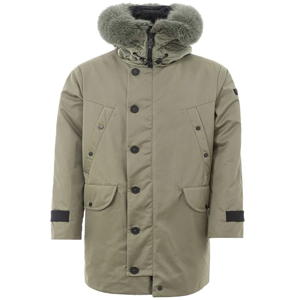 Peuterey Chic Green Polyamide Jacket for Stylish Men