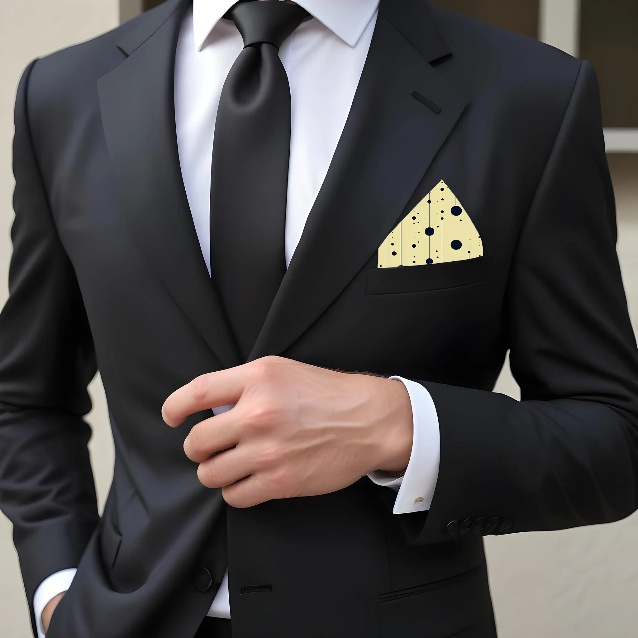 PREMIUM LUXURY POCKET SQUARE - DOT PATTERN