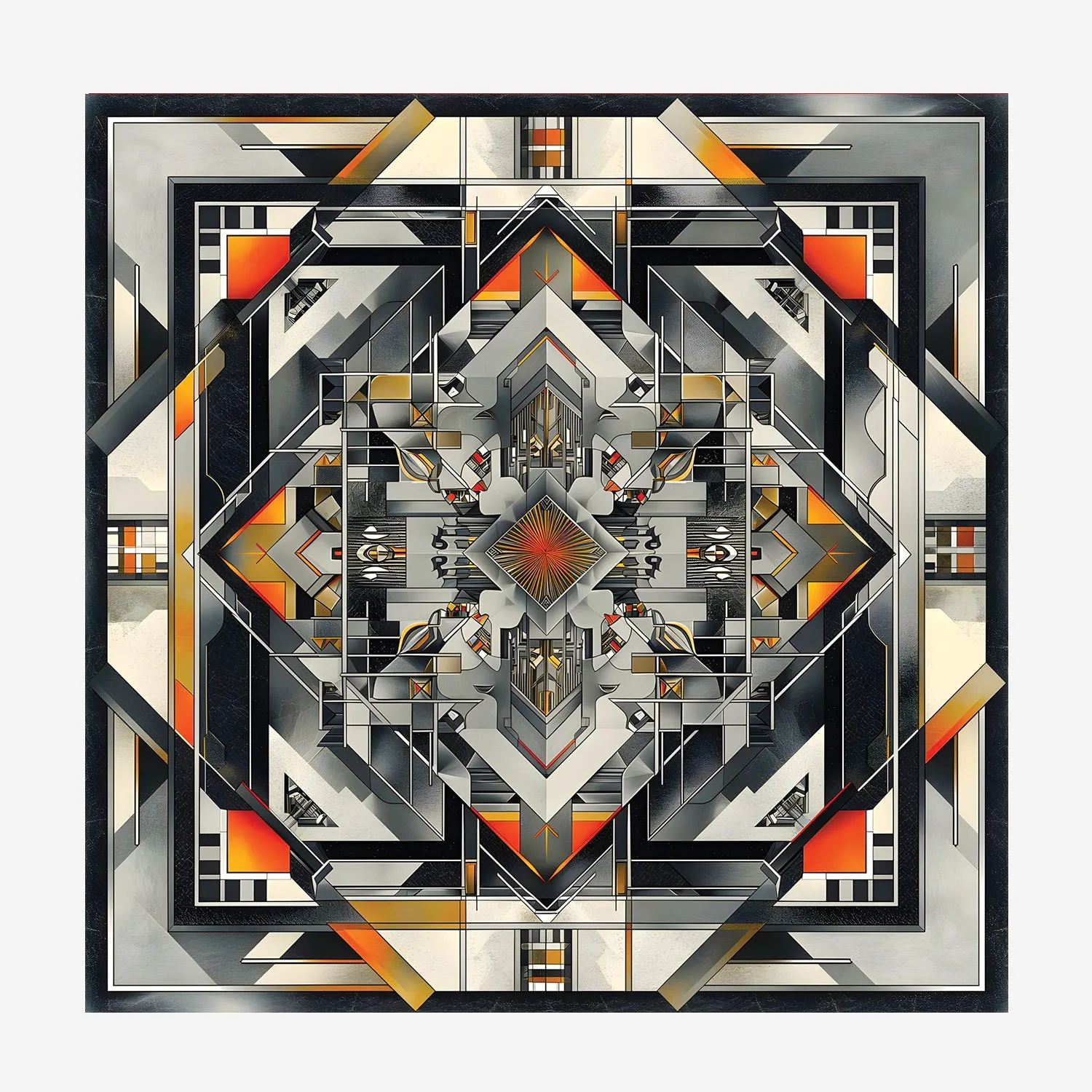 PREMIUM LUXURY POCKET SQUARE  - INTRICATE GEOMETRIC