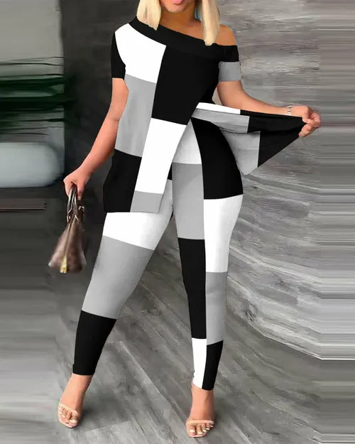 Printed Fashion New Suit 2-piece Set for Women