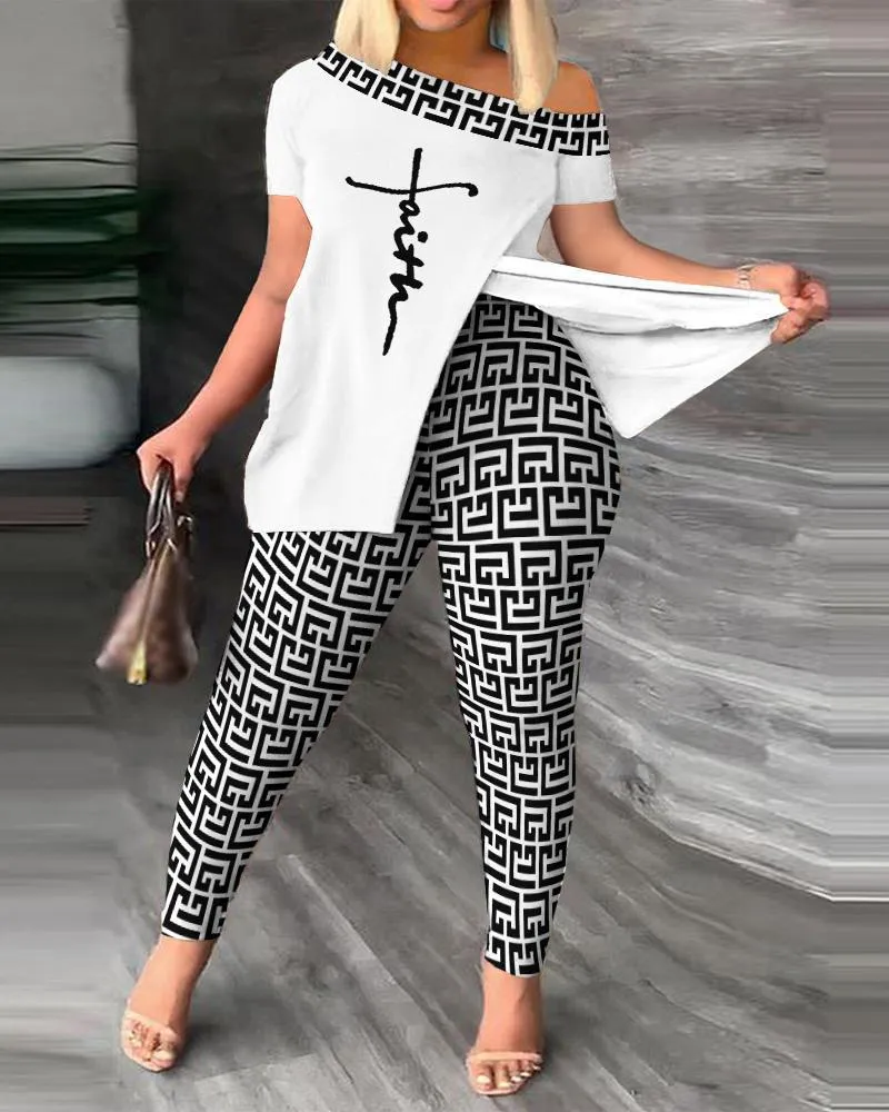 Printed Fashion New Suit 2-piece Set for Women