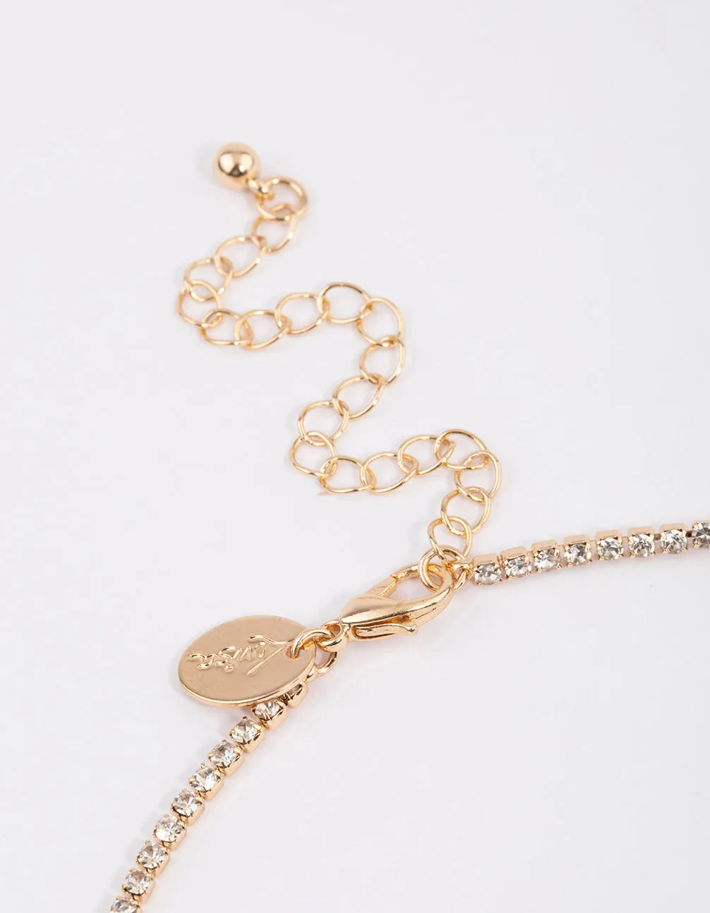 Purple Diamante Cupchain Butterfly Necklace