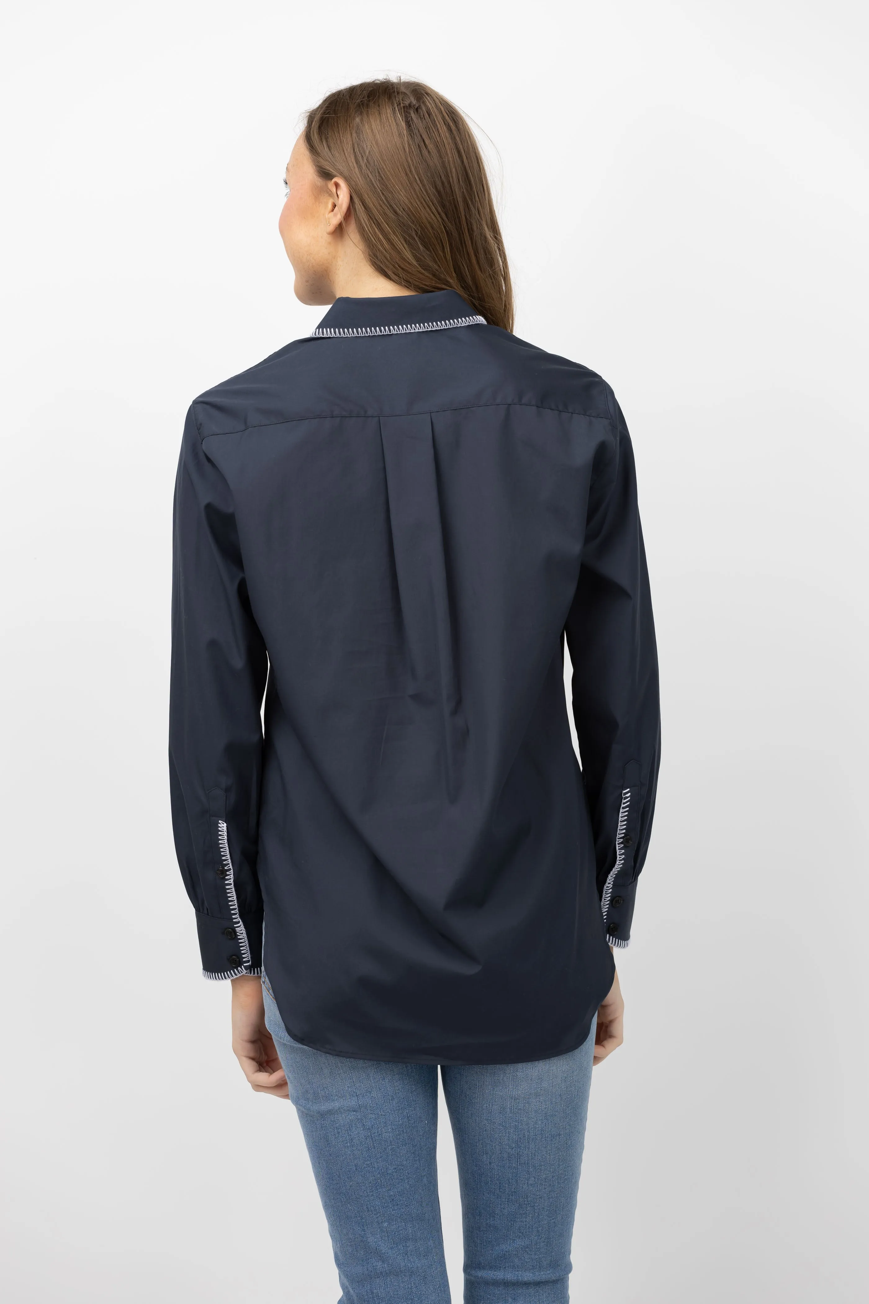 Rag & Bone Maxine Shirt in Navy