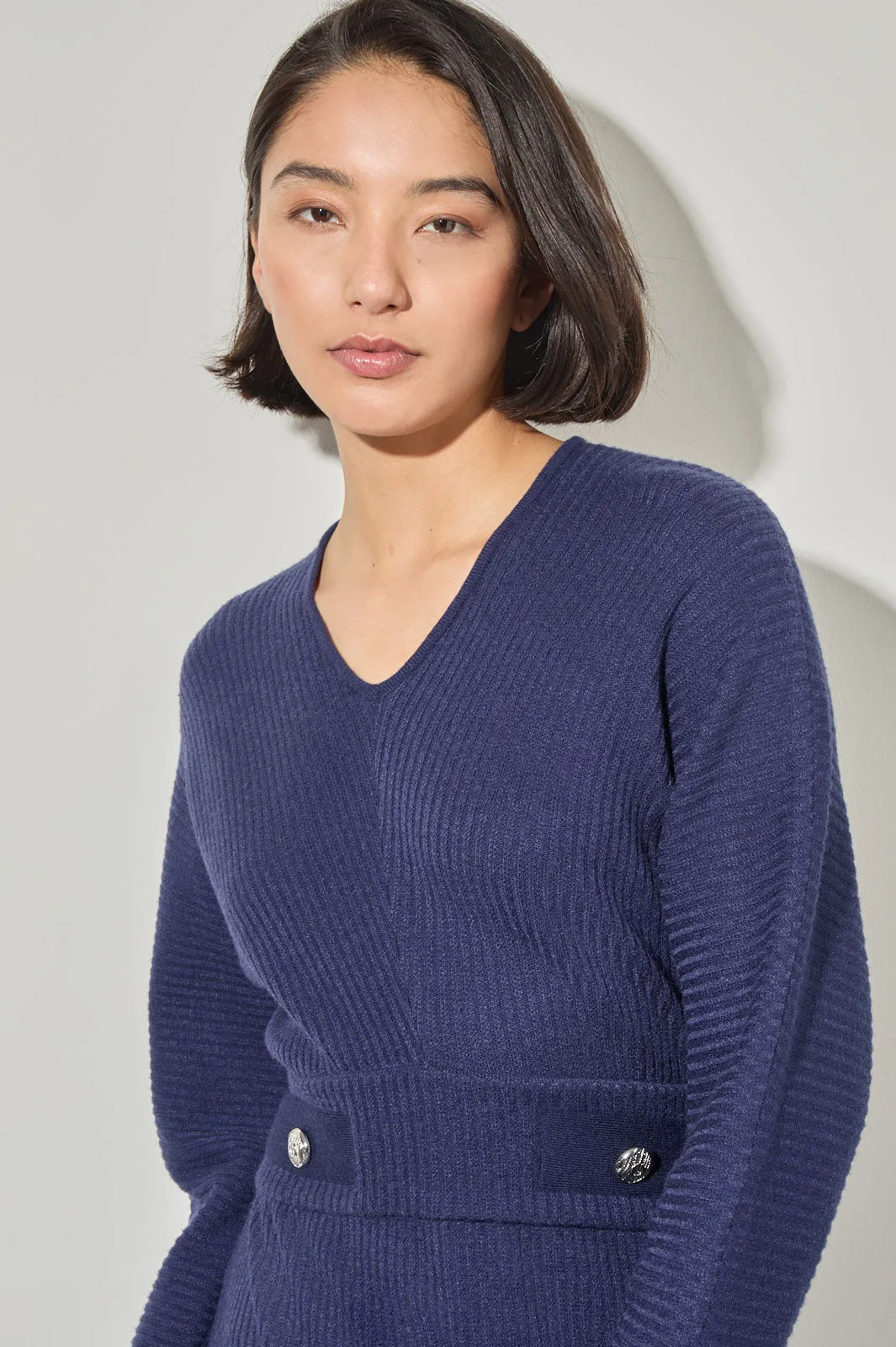 Ribbed Cozy Knit Midi Dress