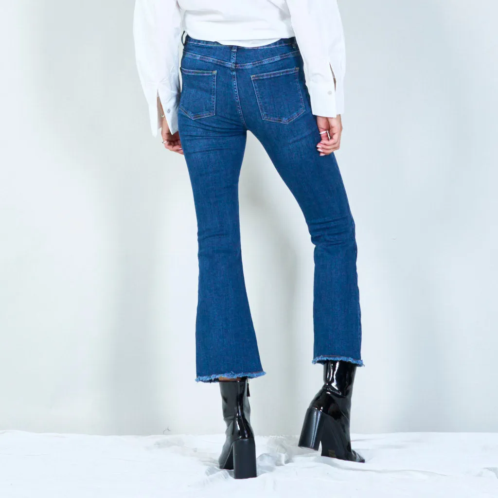 Sleek high-waisted flared jeans wholesale