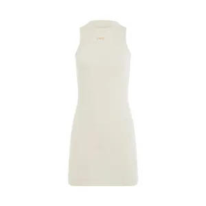 Sleek Rowing Dress in White