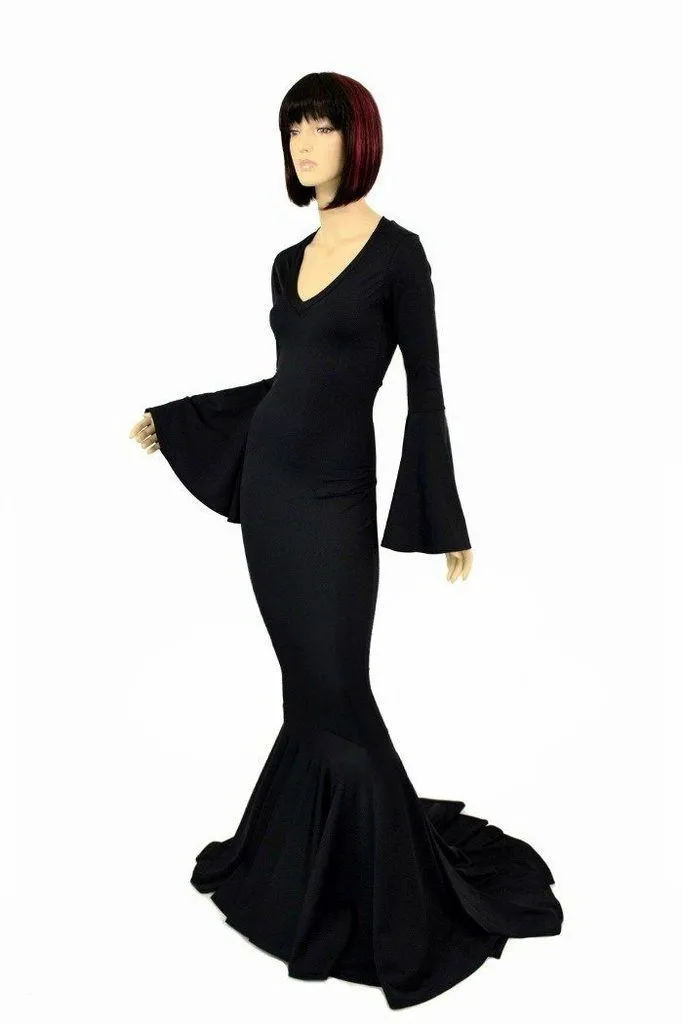 Smooth and Sleek Plain Black Spandex Fabric