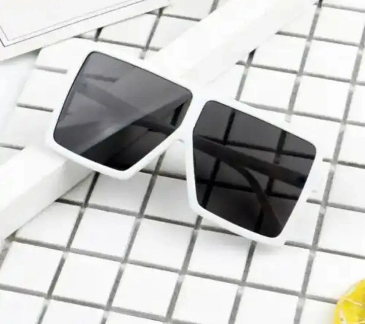 Square Fashion Sunglasses - White