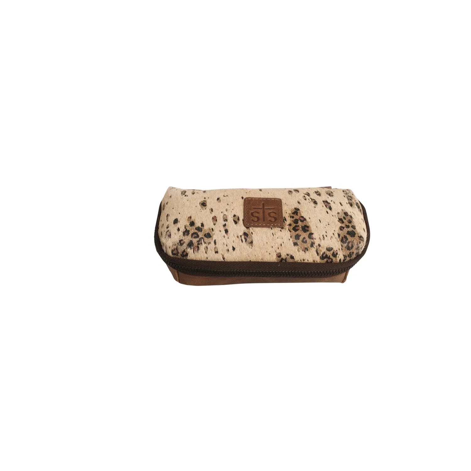 STS Ranchwear Womens Serengeti Cream/Leopard Cowhide Sunglass Case