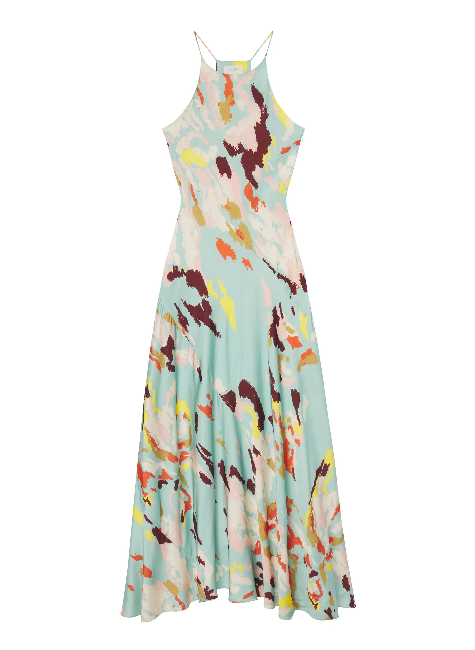 Sybil Printed Satin Maxi Dress