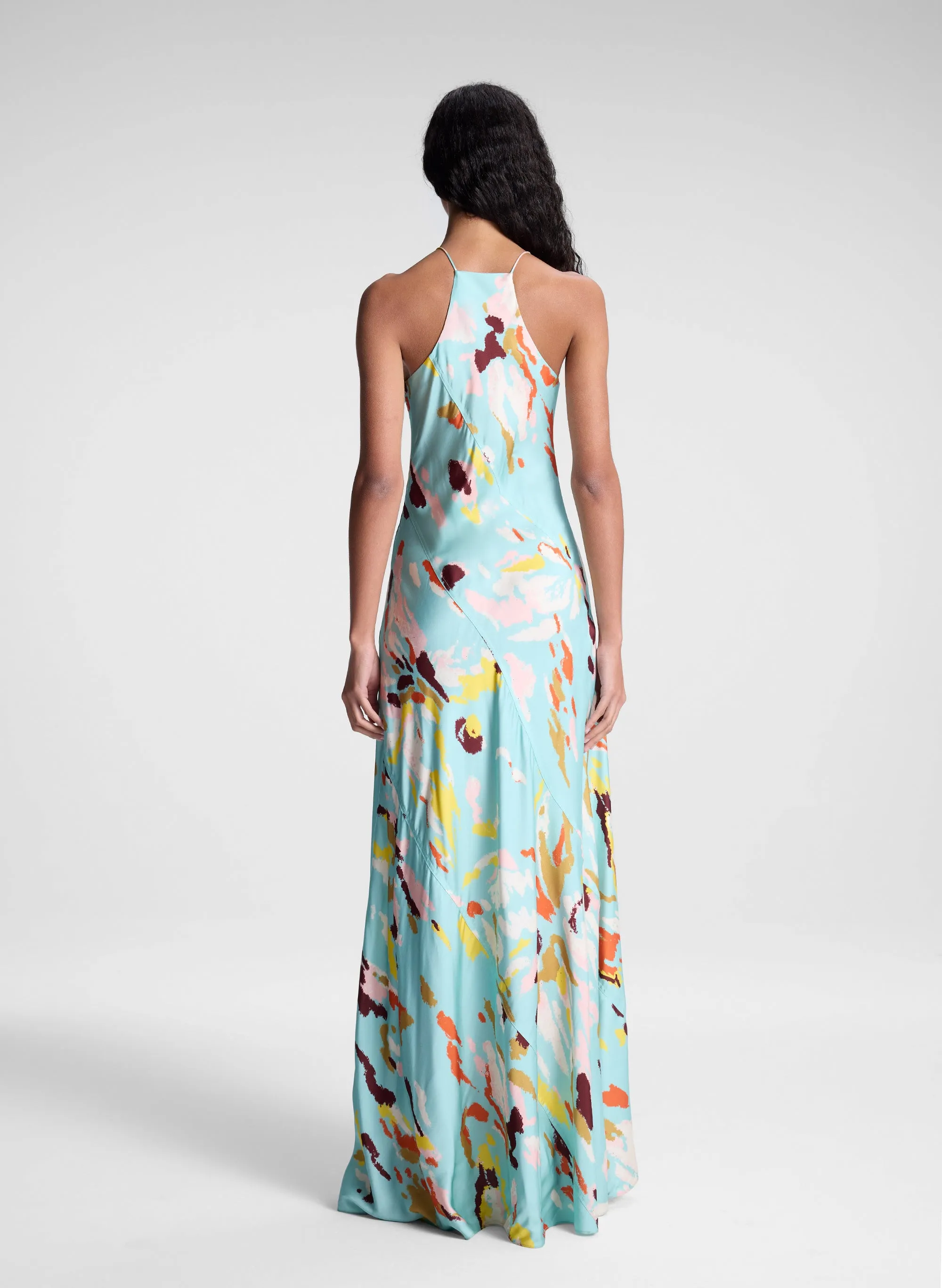 Sybil Printed Satin Maxi Dress
