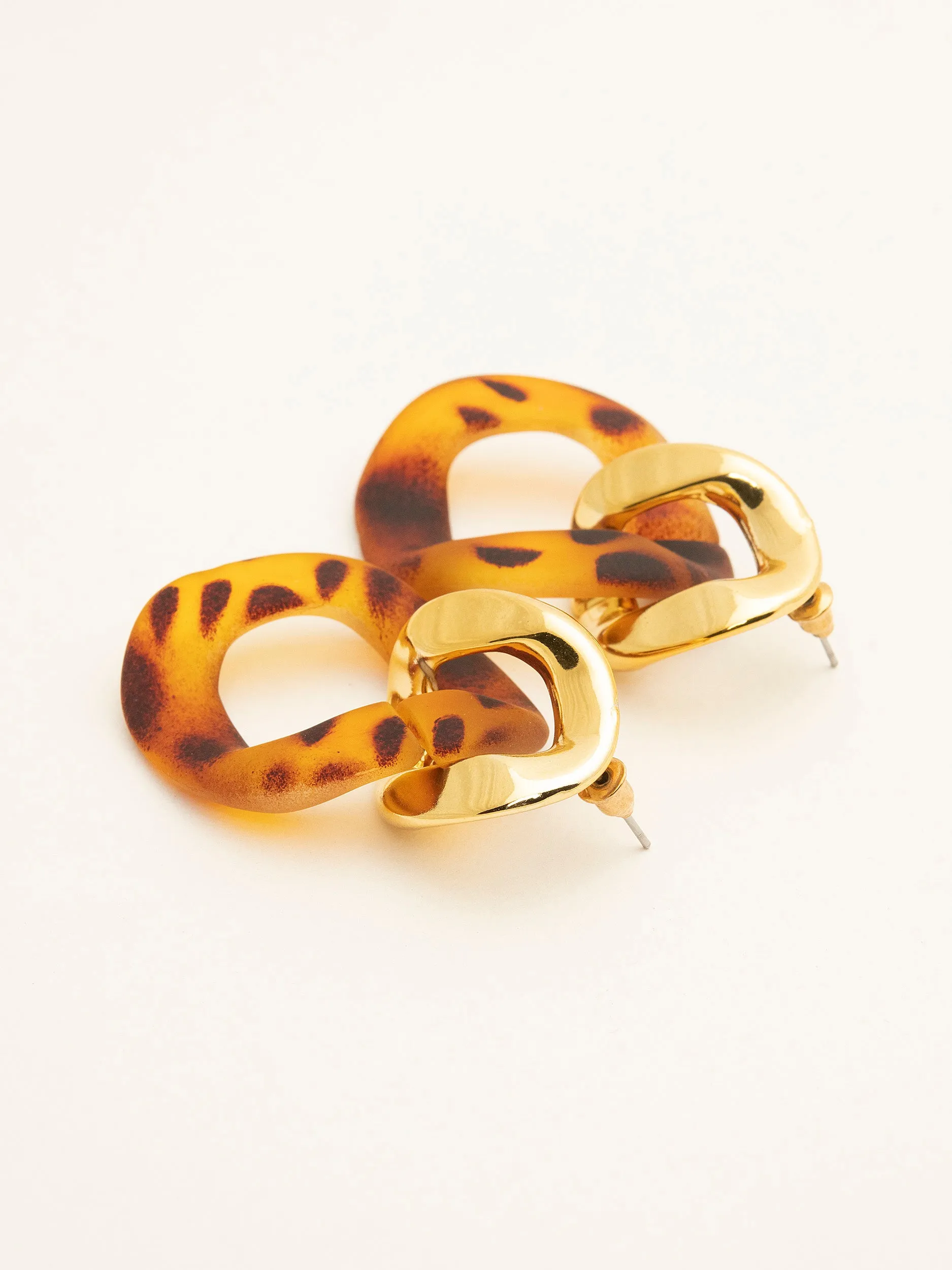 Trendy Asymetric Disc Earrings