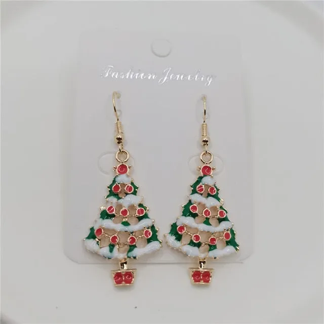 Trendy Christmas Holiday Drop Earrings