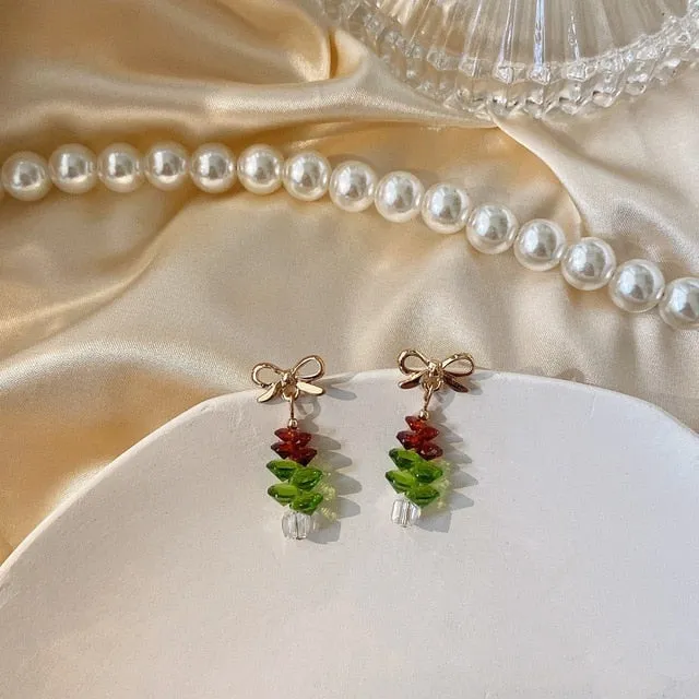 Trendy Christmas Holiday Drop Earrings