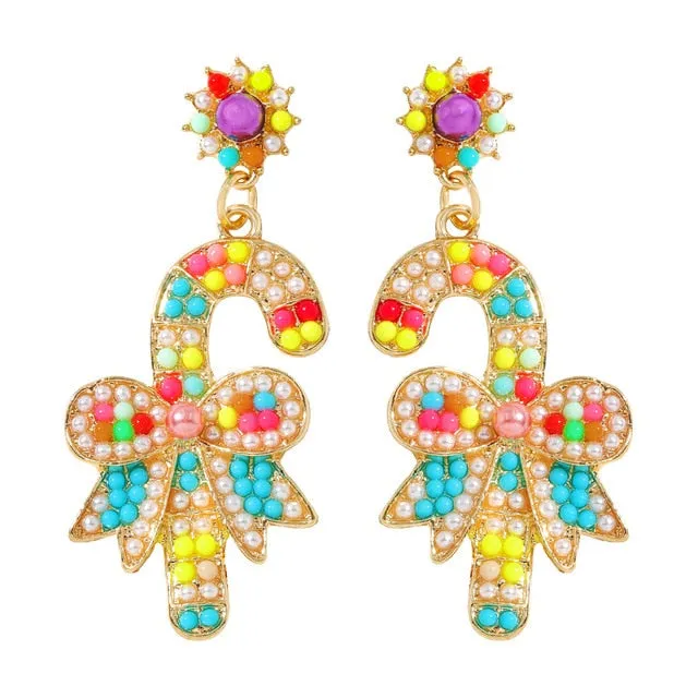 Trendy Christmas Holiday Drop Earrings