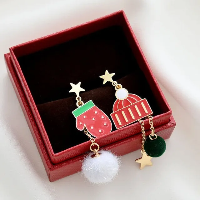 Trendy Christmas Holiday Drop Earrings