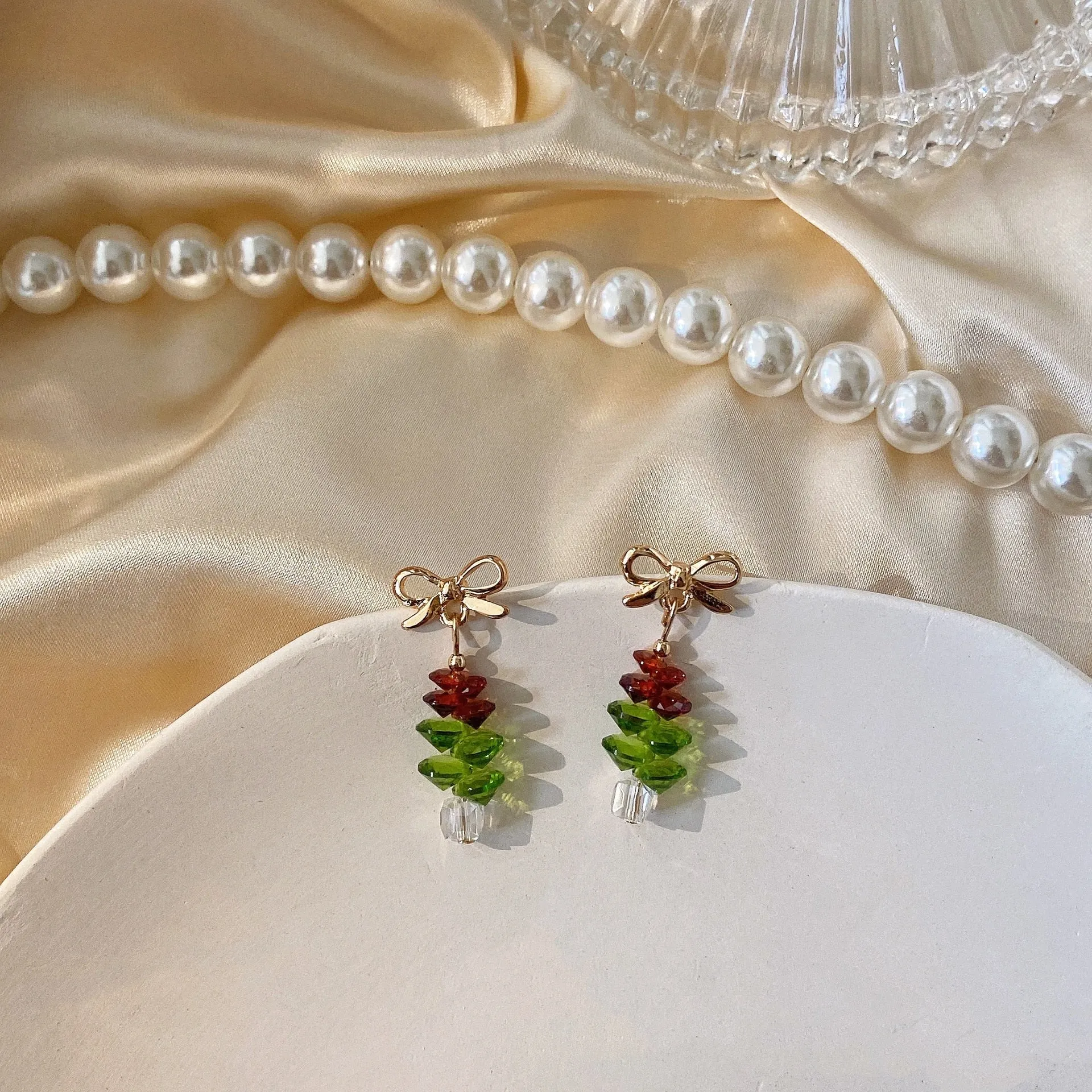 Trendy Christmas Holiday Drop Earrings