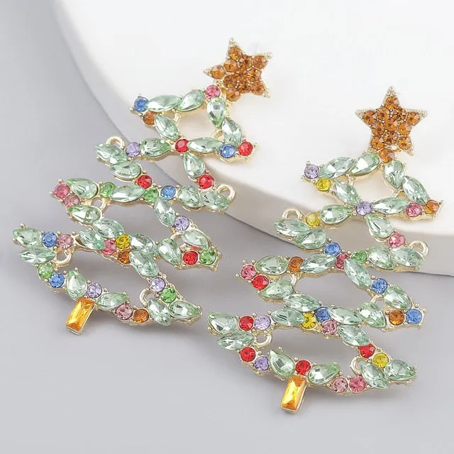 Trendy Christmas Holiday Drop Earrings