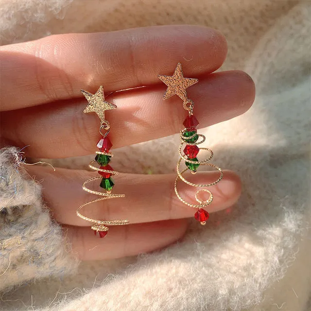 Trendy Christmas Holiday Drop Earrings