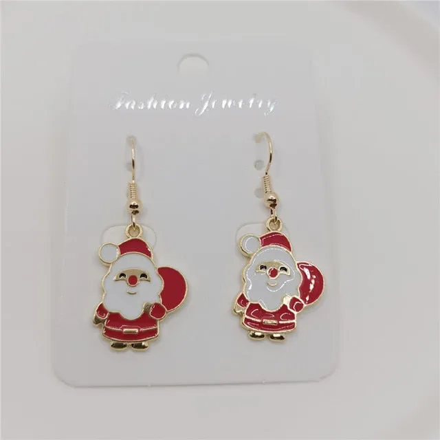 Trendy Christmas Holiday Drop Earrings