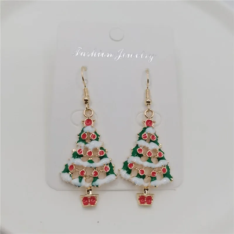 Trendy Christmas Holiday Drop Earrings